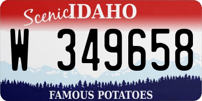 ID license plate W349658