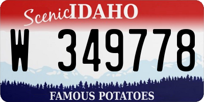 ID license plate W349778