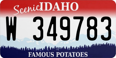 ID license plate W349783