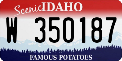 ID license plate W350187
