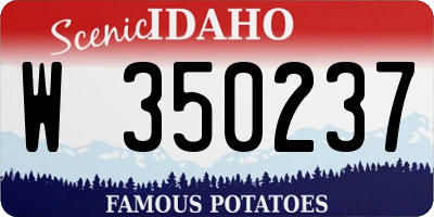 ID license plate W350237