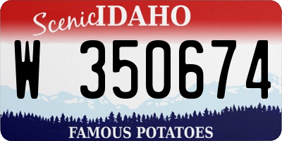 ID license plate W350674