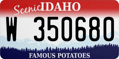 ID license plate W350680