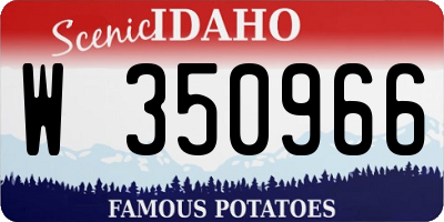 ID license plate W350966