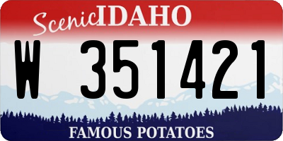 ID license plate W351421