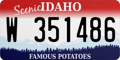 ID license plate W351486