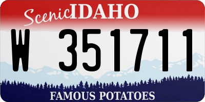ID license plate W351711