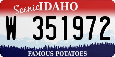 ID license plate W351972
