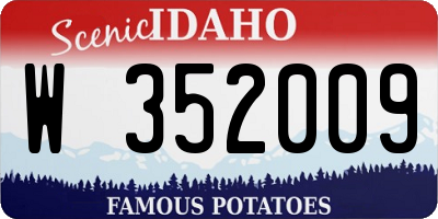 ID license plate W352009