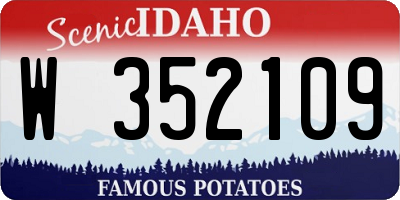 ID license plate W352109