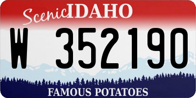 ID license plate W352190