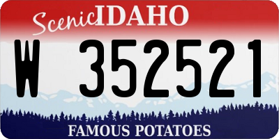 ID license plate W352521