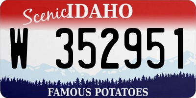 ID license plate W352951