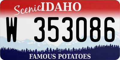 ID license plate W353086