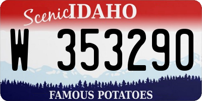 ID license plate W353290
