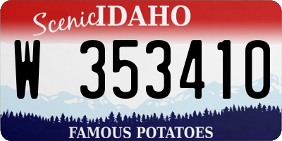 ID license plate W353410