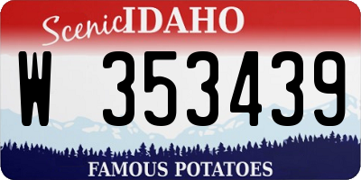 ID license plate W353439