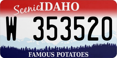 ID license plate W353520