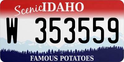 ID license plate W353559