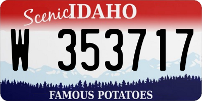 ID license plate W353717