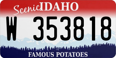 ID license plate W353818