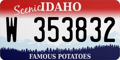 ID license plate W353832