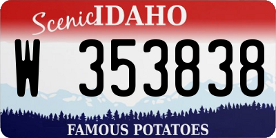 ID license plate W353838