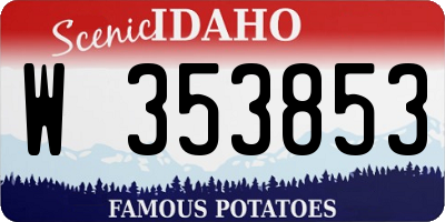 ID license plate W353853
