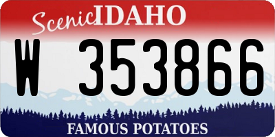ID license plate W353866
