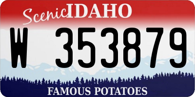 ID license plate W353879