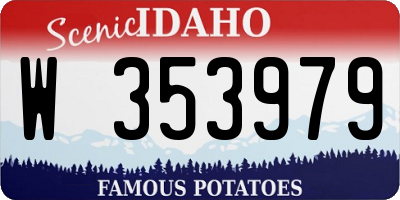 ID license plate W353979
