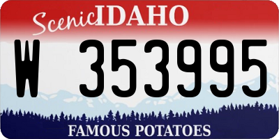 ID license plate W353995