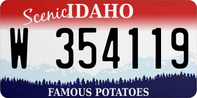 ID license plate W354119