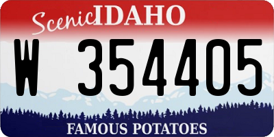ID license plate W354405