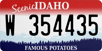 ID license plate W354435