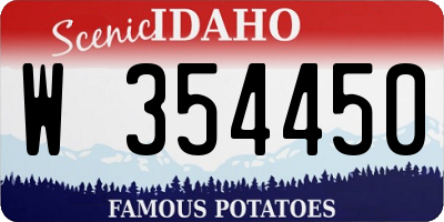 ID license plate W354450