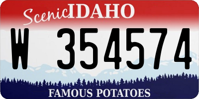 ID license plate W354574