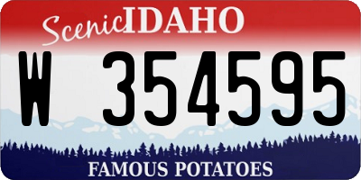 ID license plate W354595