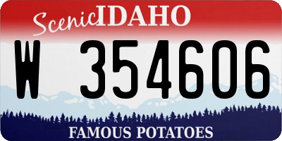 ID license plate W354606