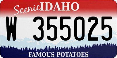 ID license plate W355025