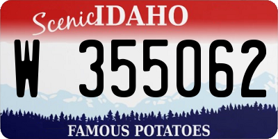 ID license plate W355062