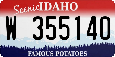 ID license plate W355140