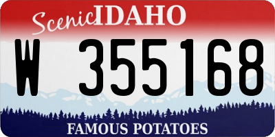 ID license plate W355168
