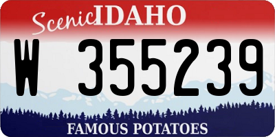 ID license plate W355239