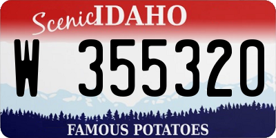 ID license plate W355320