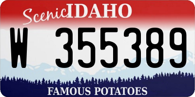 ID license plate W355389