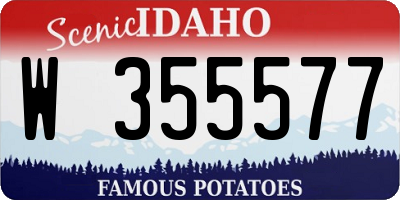 ID license plate W355577