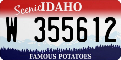 ID license plate W355612