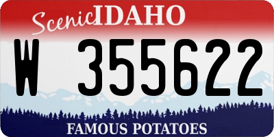 ID license plate W355622