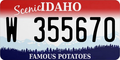 ID license plate W355670